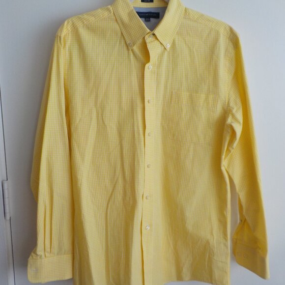 Tommy Hilfiger Other - Tommy Hilfiger Yellow Check Long Sleeve Button Down - Slim 15 1/2 32-33 - (411)